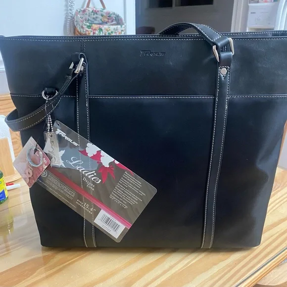 Targus Deluxe Black Tote - Brand New - Beautiful - Picture 1 of 5